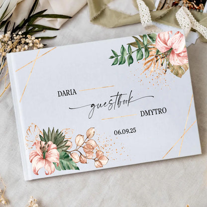 Livre d'Or Mariage Personnalisé 21 Décors au Choix