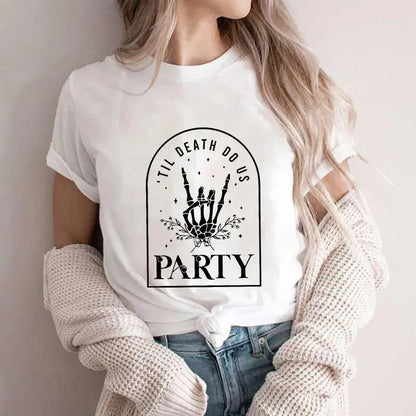 T-shirt EVJF Bride or Die Squelette