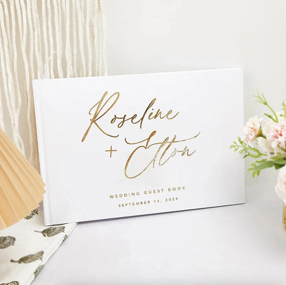 Livre d'or mariage personnalisé prénoms et date