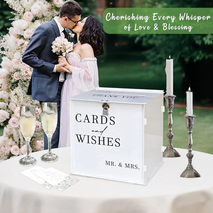 Urne mariage acrylique à fente pour enveloppes — vue 5
