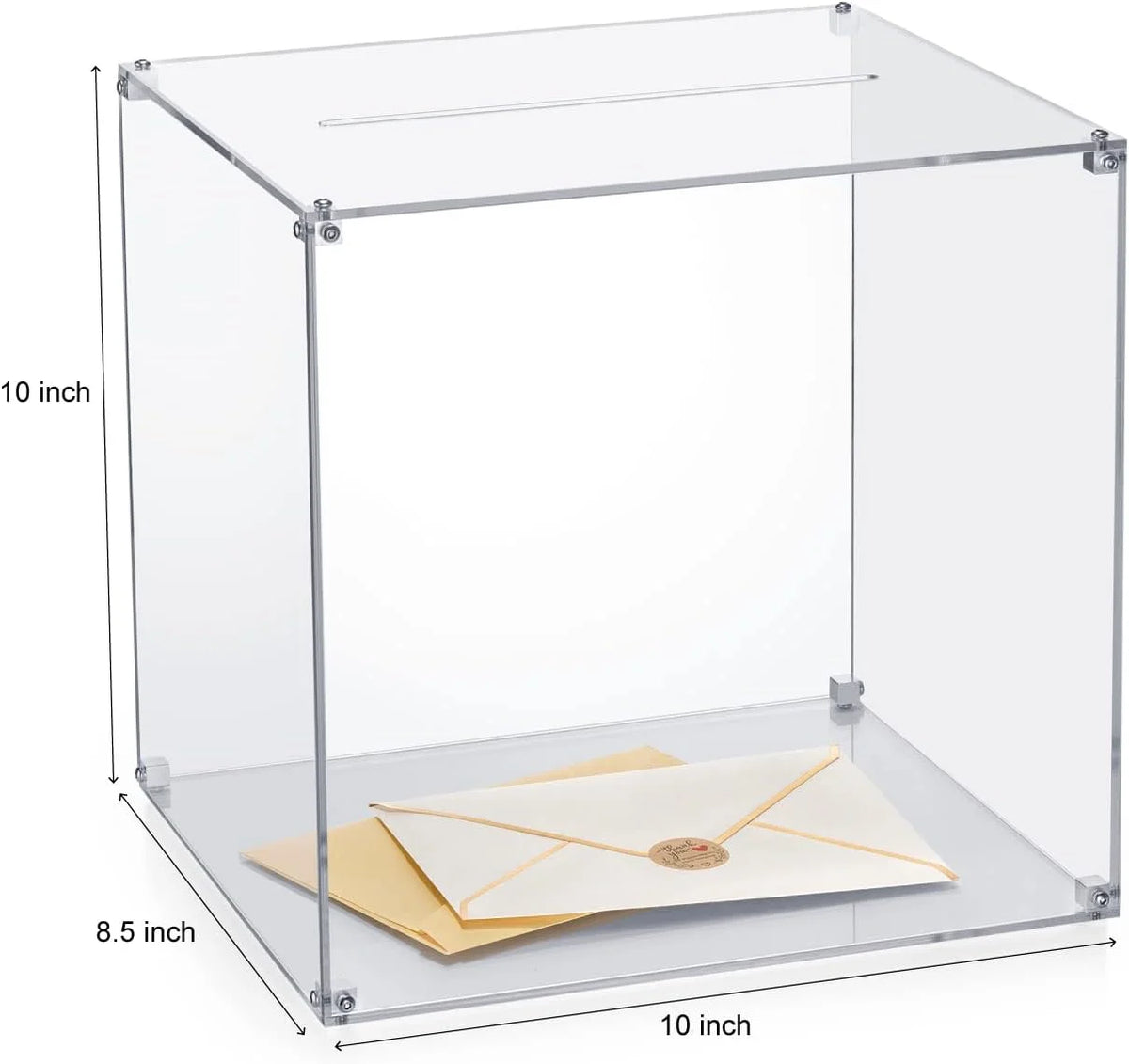 Urne mariage acrylique transparente personnalisable