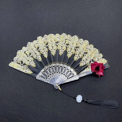 Éventail dentelle mariage invités