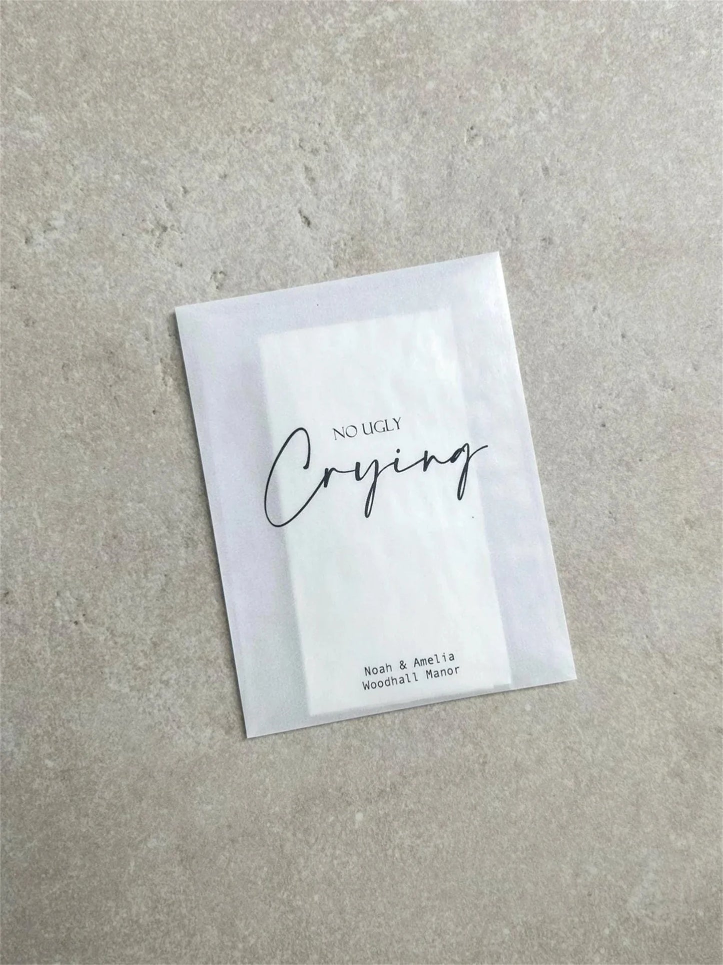 Pochettes mouchoirs larmes de joie mariage