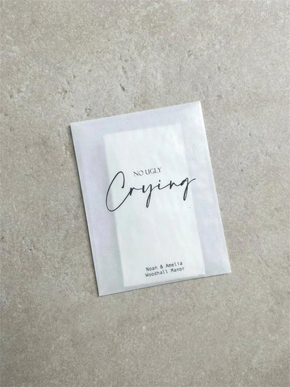 Pochettes mouchoirs larmes de joie mariage