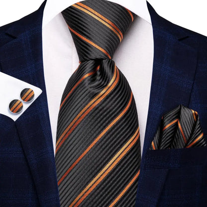 Coffret Cravate Mariage Homme avec Pochette et Manchettes