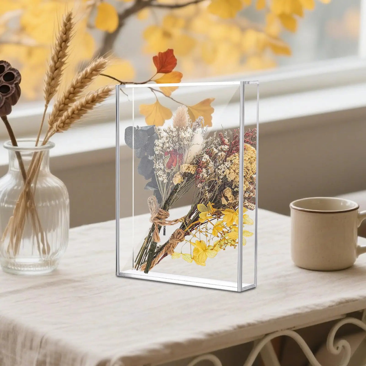 Vitrine Acrylique Souvenir Fleurs Séchées