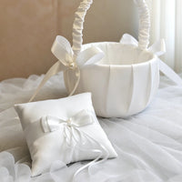 Coussin alliance satin et panier fleurs — vue 5