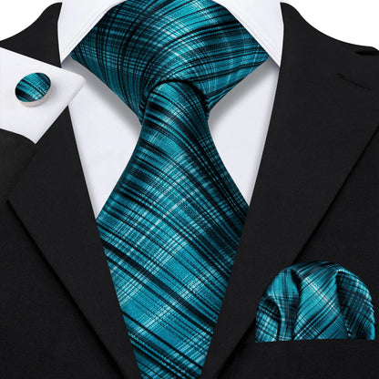 Cravate Mariage Homme Verte Pochette Boutons de Manchette