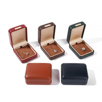 Boîte bague simili cuir boucle dorée — vue 5