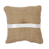 Coussin alliance champêtre jute marron — vue 3