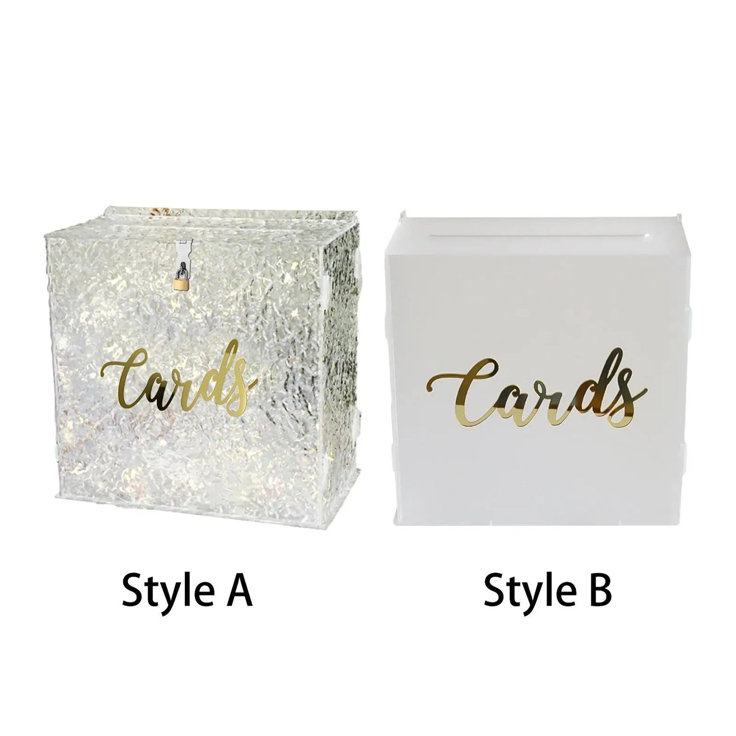 Urne mariage acrylique blanche ou irisée