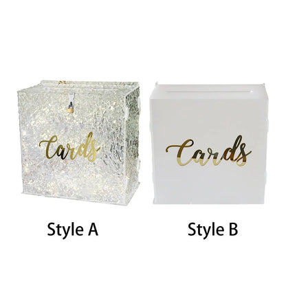 Urne mariage acrylique blanche ou irisée