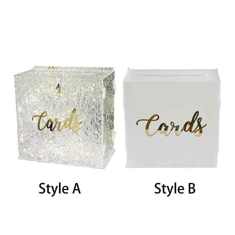 Urne mariage acrylique blanche ou irisée