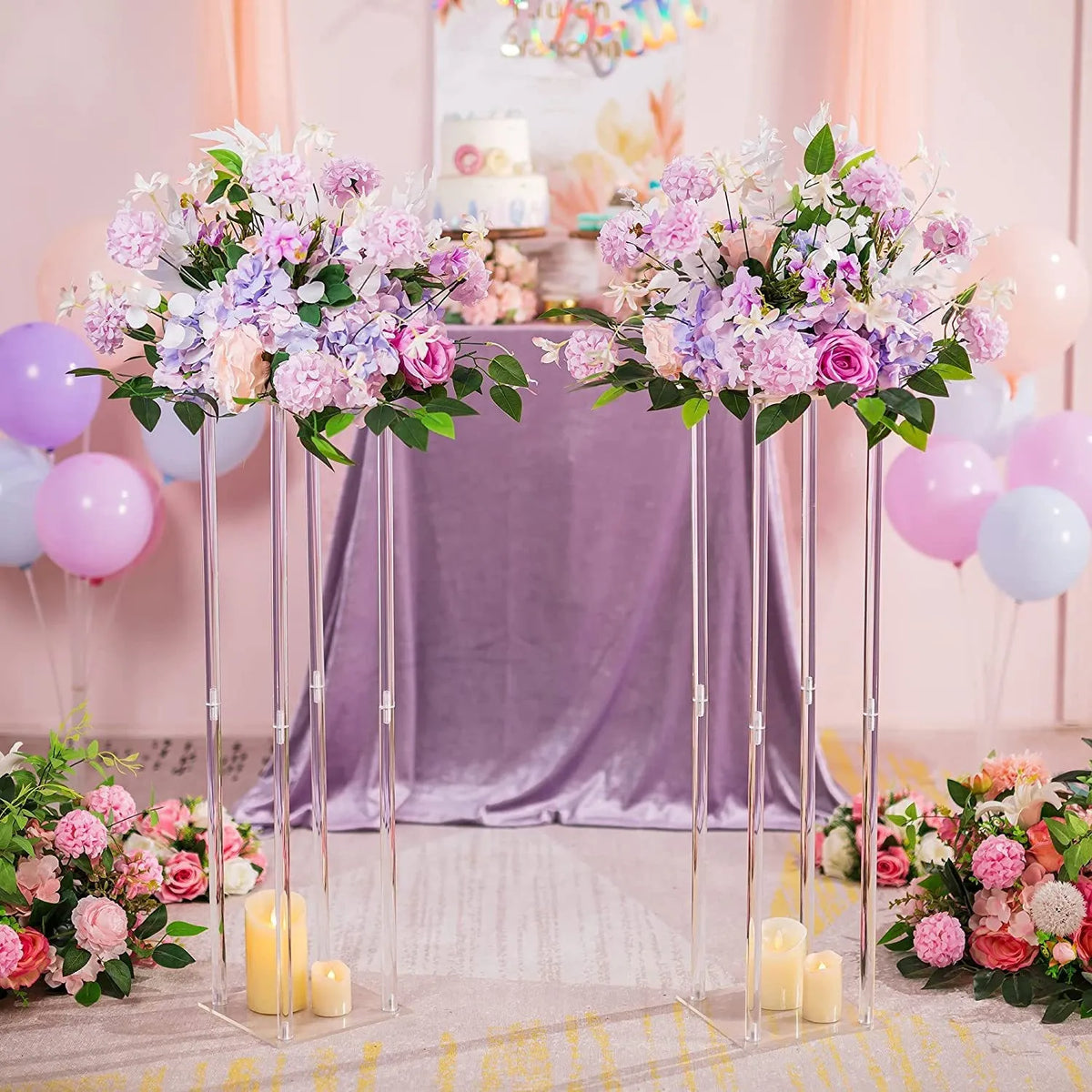 Présentoir fleurs centre de table mariage — vue 5