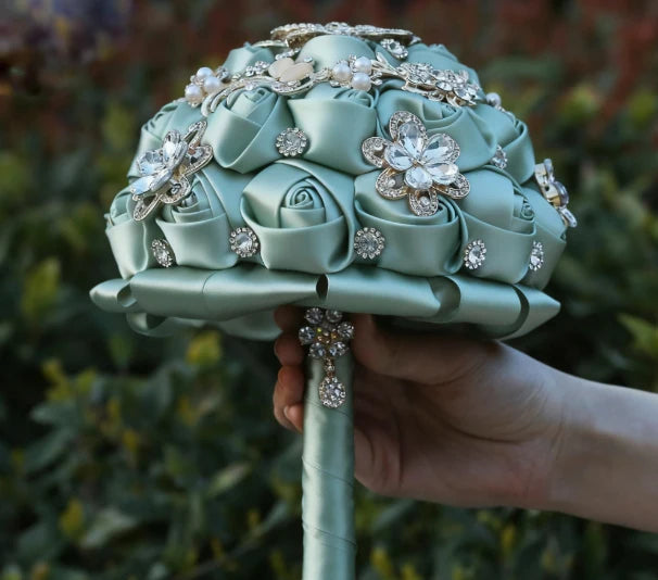 Bouquet de mariée satin et strass — vue 14