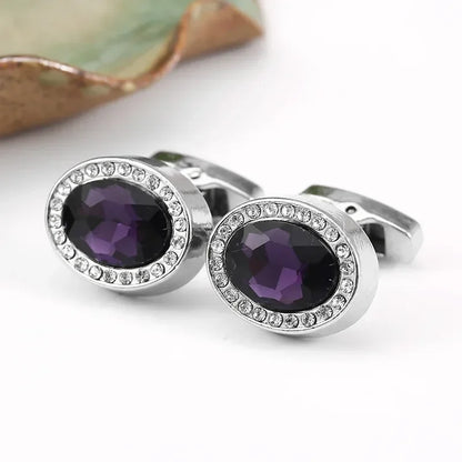 Boutons de manchette mariage ronds colorés — vue 3