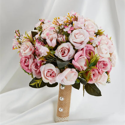 Bouquet Mariée en Roses de Soie