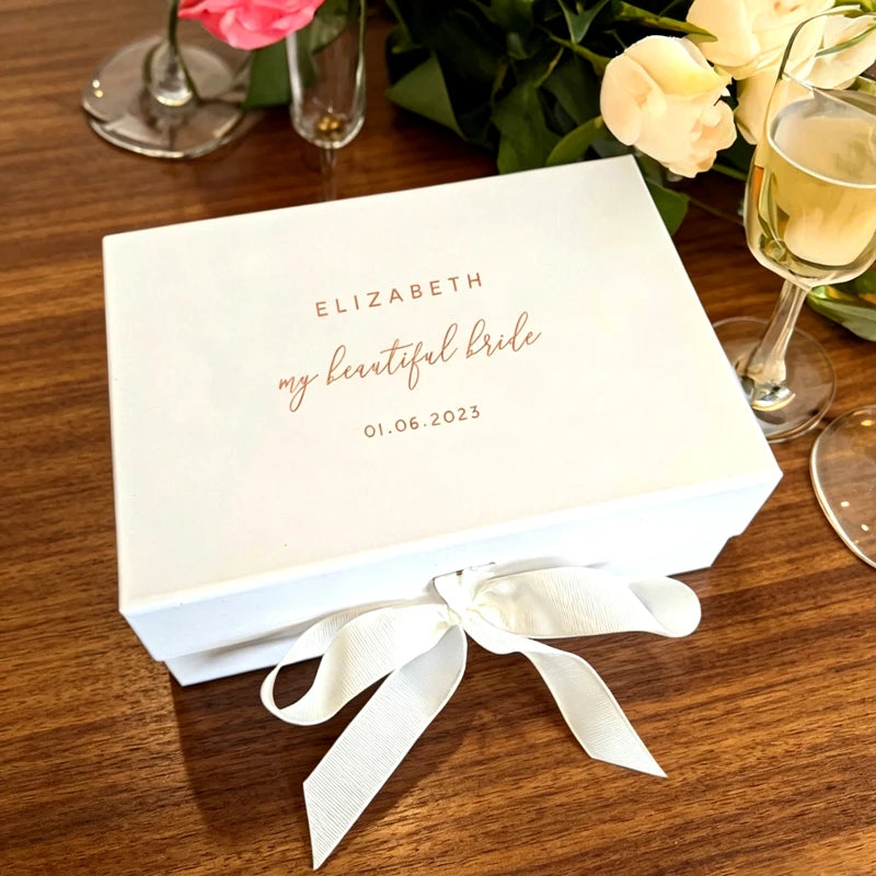 Coffret cadeau mariage personnalisé noir et blanc