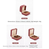 Boîte bague simili cuir boucle dorée — vue 6