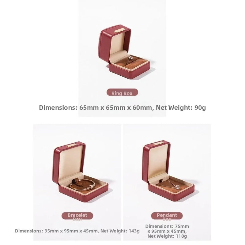 Boîte bague simili cuir boucle dorée — vue 6