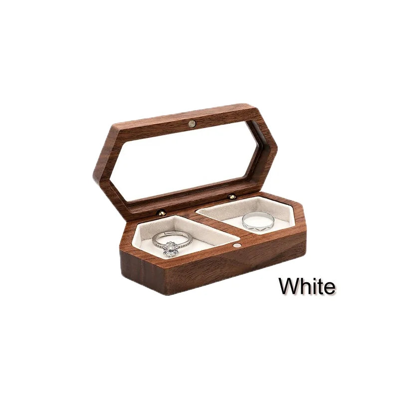 Boîte alliance bois hexagonale vitrée — vue 8