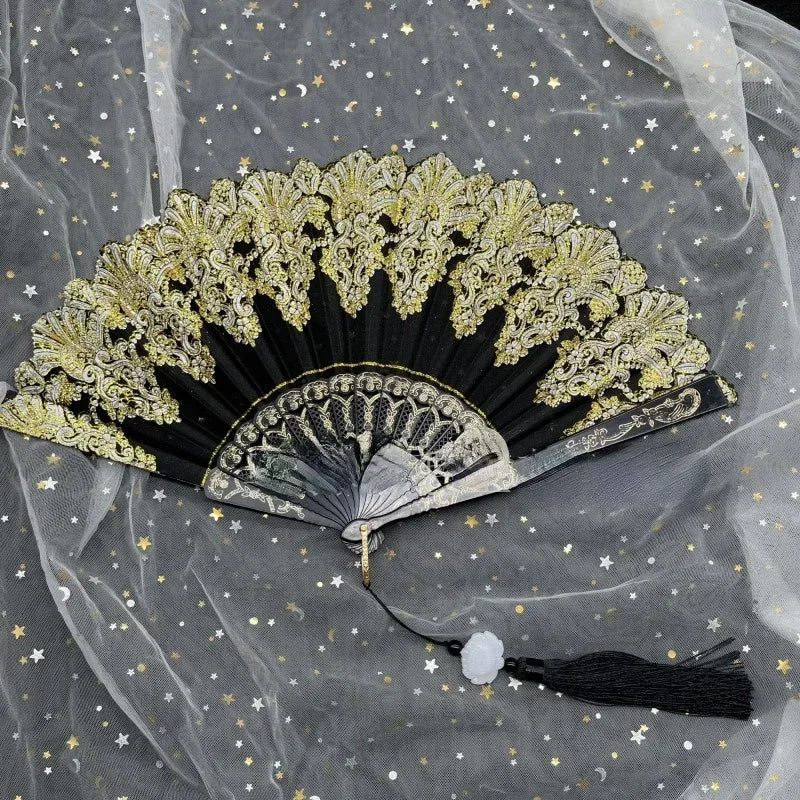 Éventail dentelle mariage invités