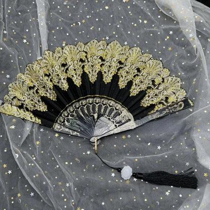 Éventail dentelle mariage invités