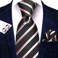 Coffret Cravate Mariage Homme avec Pochette et Manchettes — Modèle 3791