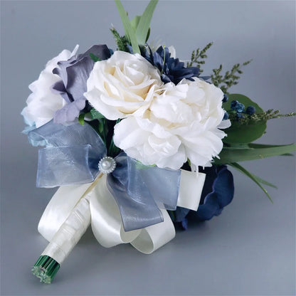 Bouquet de Mariée Artificiel Bleu
