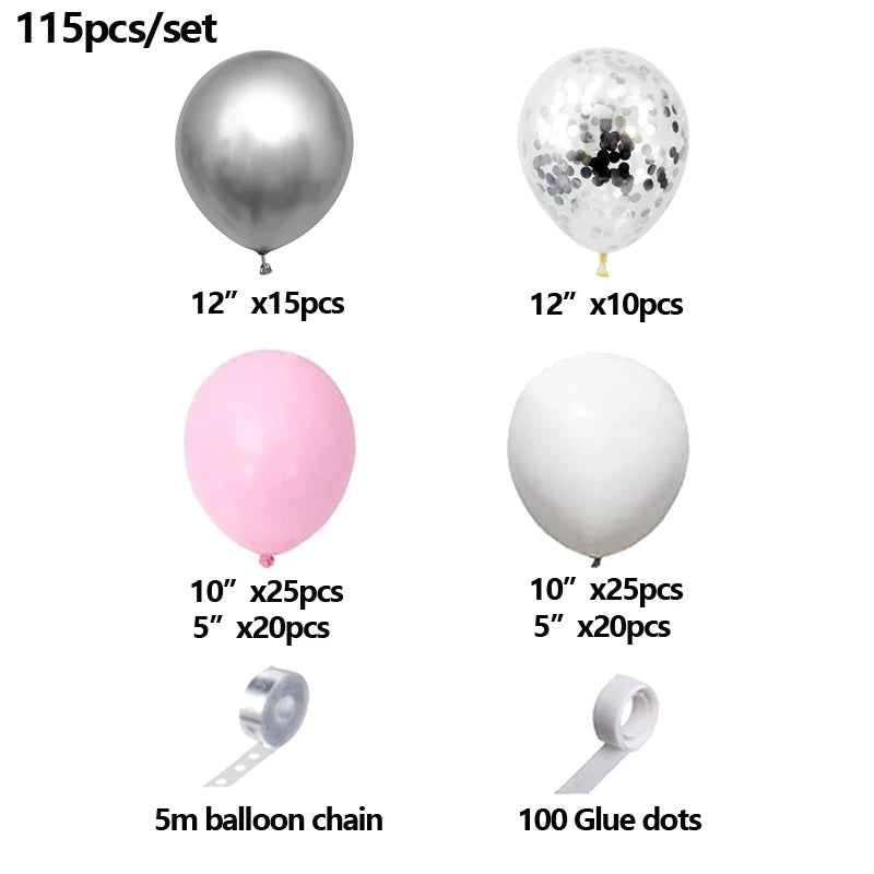 Kit Arche Ballon Mariage Argent
