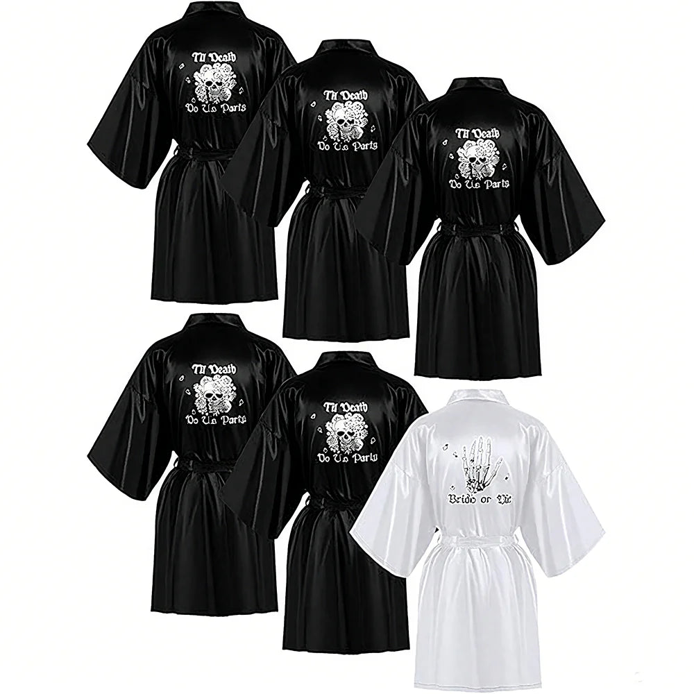 Peignoir EVJF gothique noir ou blanc