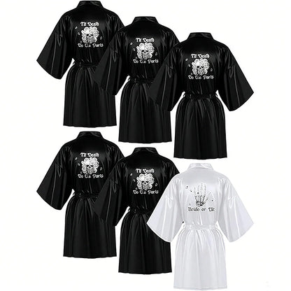 Peignoir EVJF gothique noir ou blanc