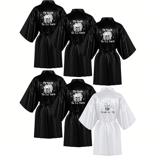 Peignoir EVJF gothique noir ou blanc