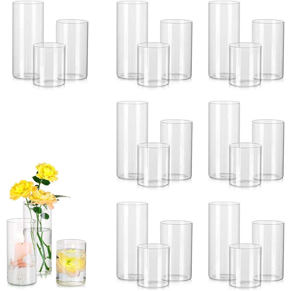 Vases Cylindres en Verre Mariage