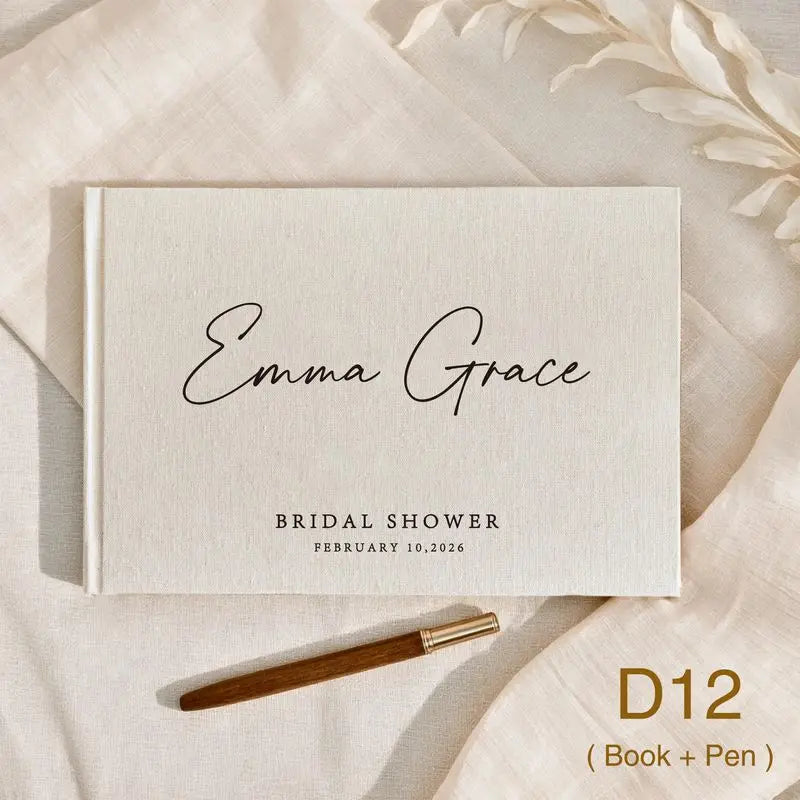 Livre d'Or Mariage Personnalisé Format A4 avec Stylo