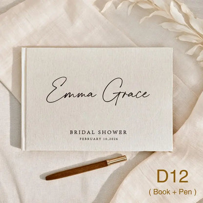 Livre d'Or Mariage Personnalisé Format A4 avec Stylo