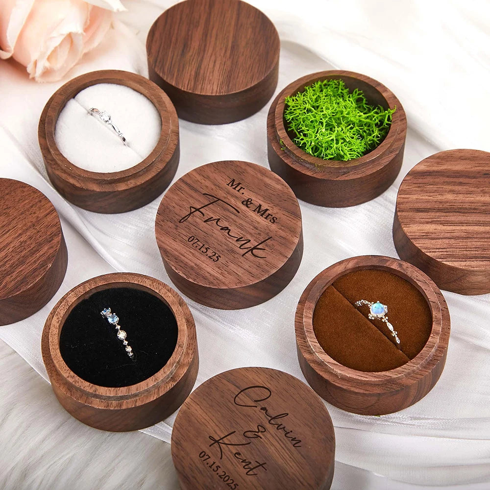 Coffret alliance bois gravé mariage