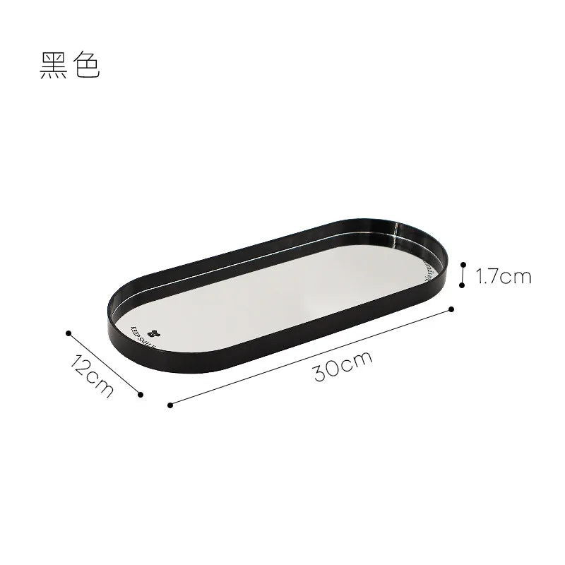 Plateau Miroir Ovale Décoration Mariage
