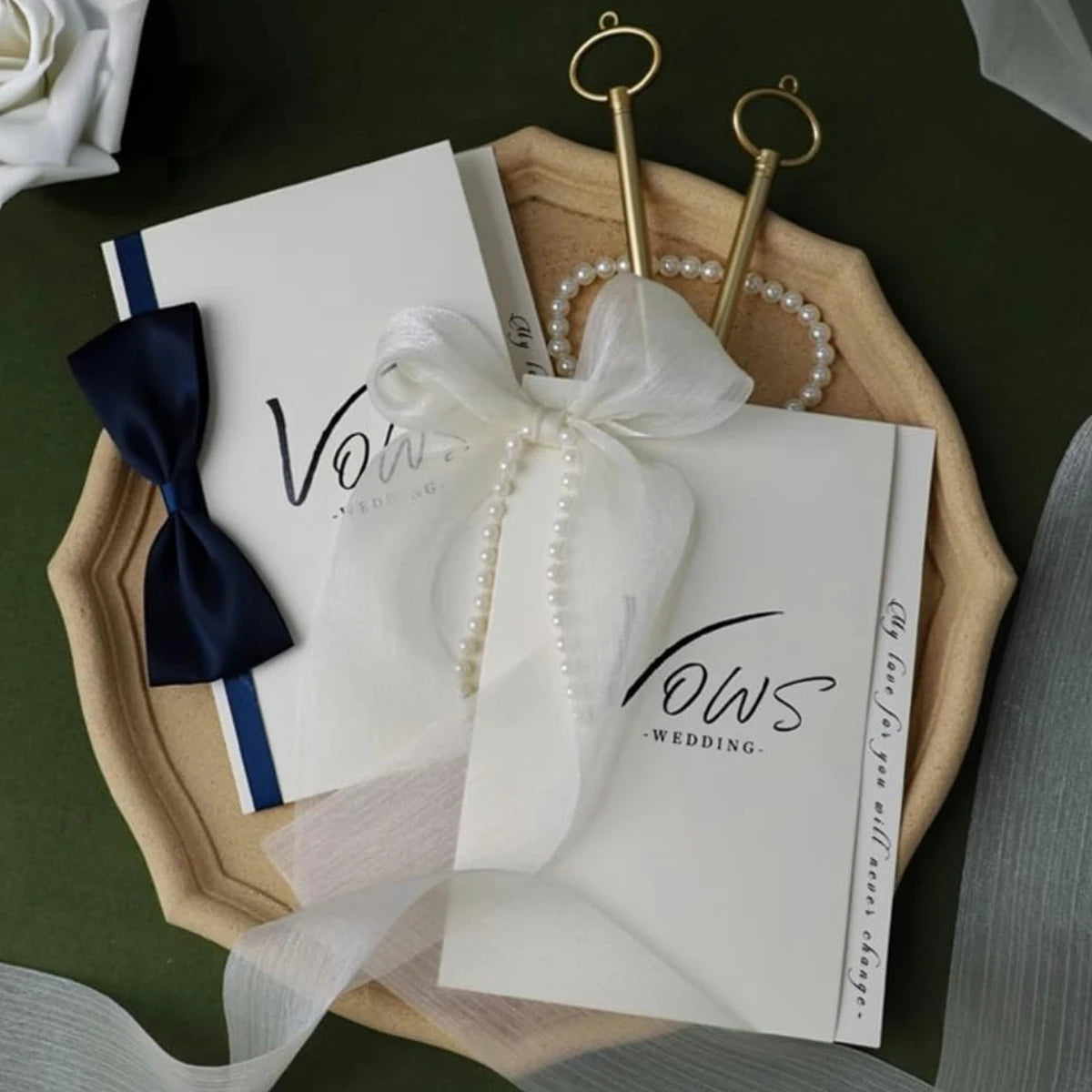 Duo de carnets de vœux mariage minimalistes