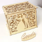 Urne mariage bois ajourée avec serrure