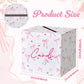 Urne Mariage Carton Nœuds Roses 22 cm