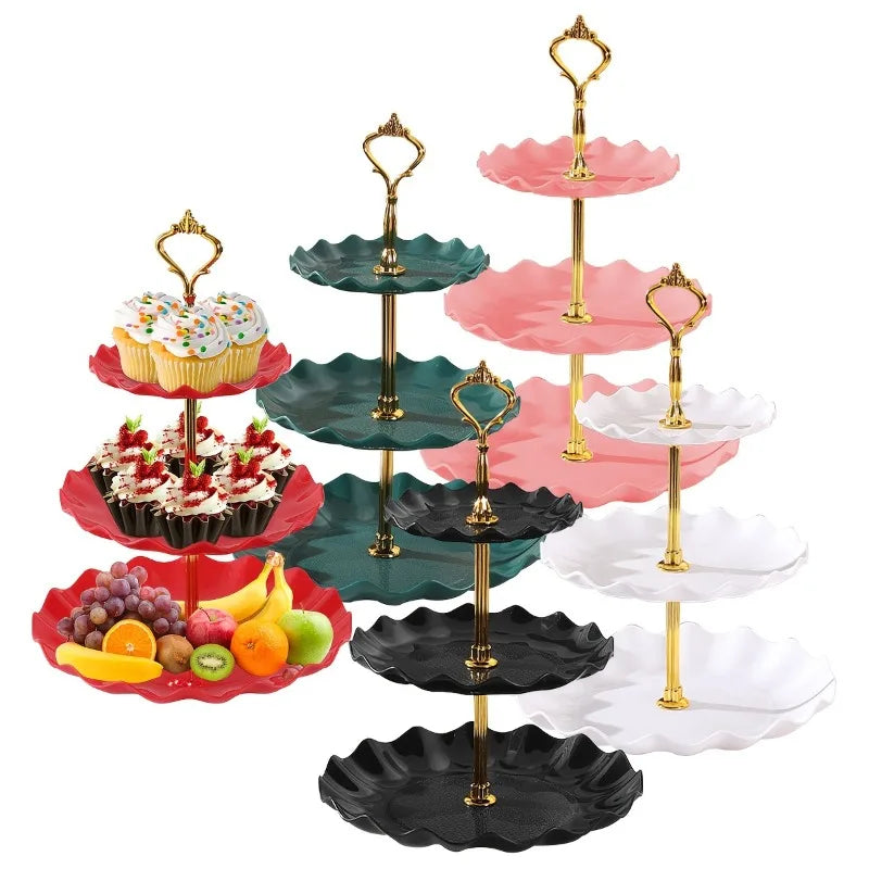 Centre de Table Mariage Présentoir Desserts 3 Étages