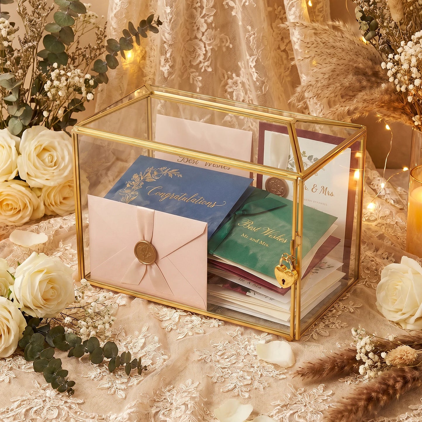 Urne Mariage Verre ou Acrylique avec Serrure