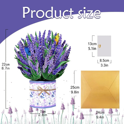 Carte Pop-Up 3D Fleurs et Mariage
