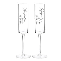 Flûte à Champagne Personnalisée Gravée Prénoms et Date — vue 7