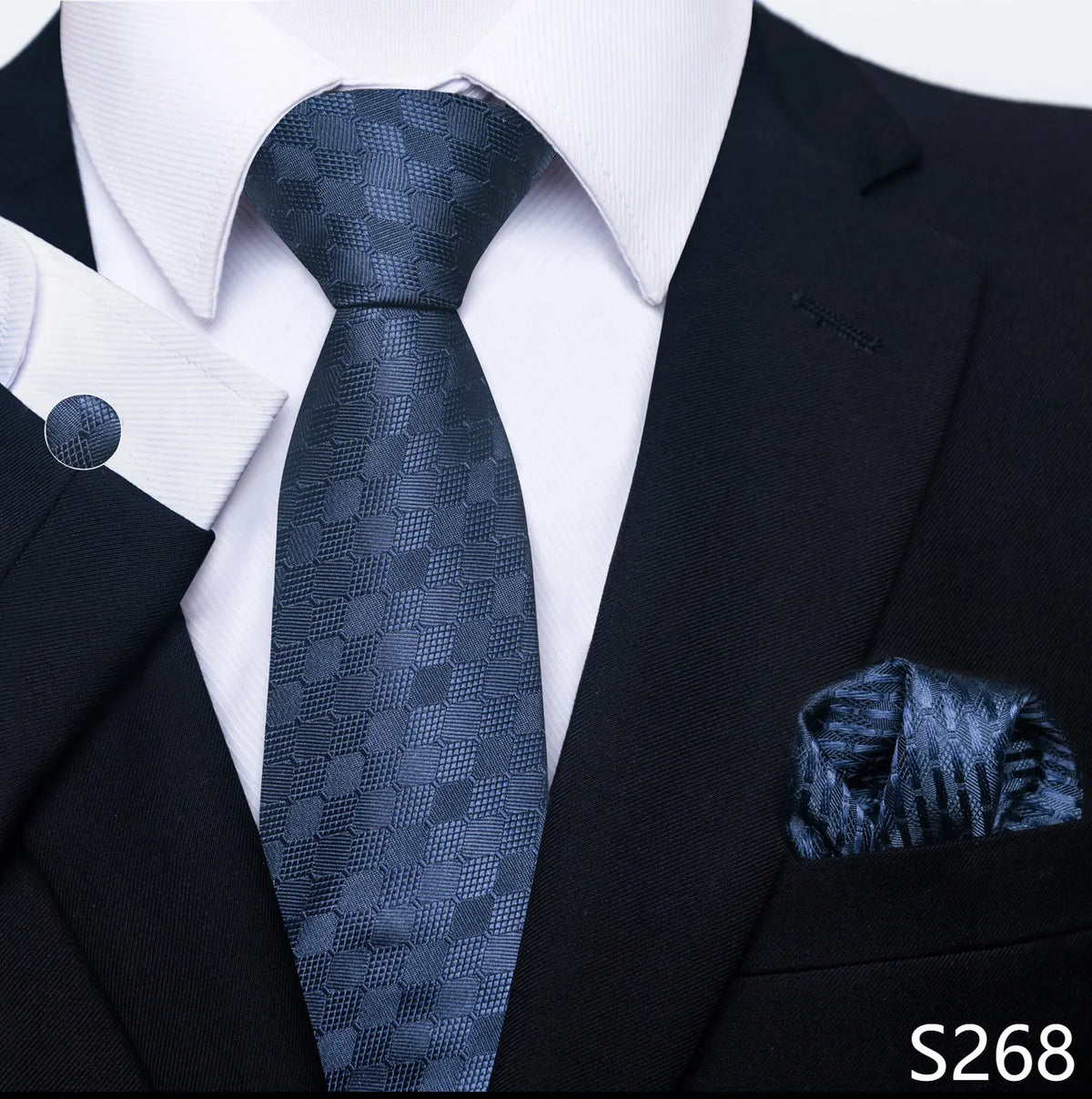 Coffret cravate mariage homme et pochette