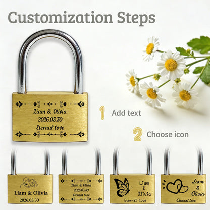 Cadenas d'amour personnalisé gravé