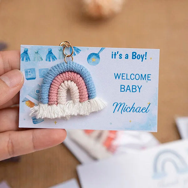 Cadeau invité mariage porte-clés macramé — vue 13