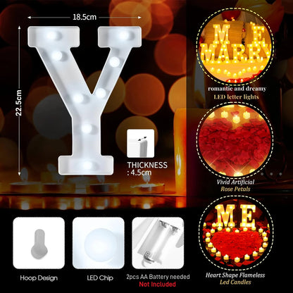 Kit lettres lumineuses Marry Me
