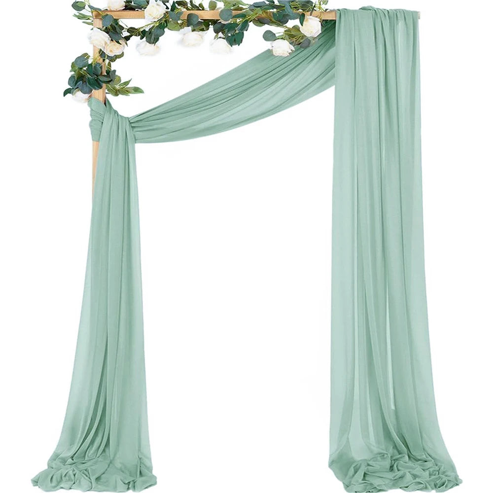 Voilage Arche Mariage Mousseline Fluide